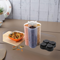 KiviSpace 4-Section Fridge & Grocery Container Jar