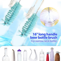 BristleFlex Long Handle Brush for Bottles, Jars & Containers Cleaning