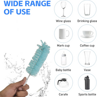BristleFlex Long Handle Brush for Bottles, Jars & Containers Cleaning