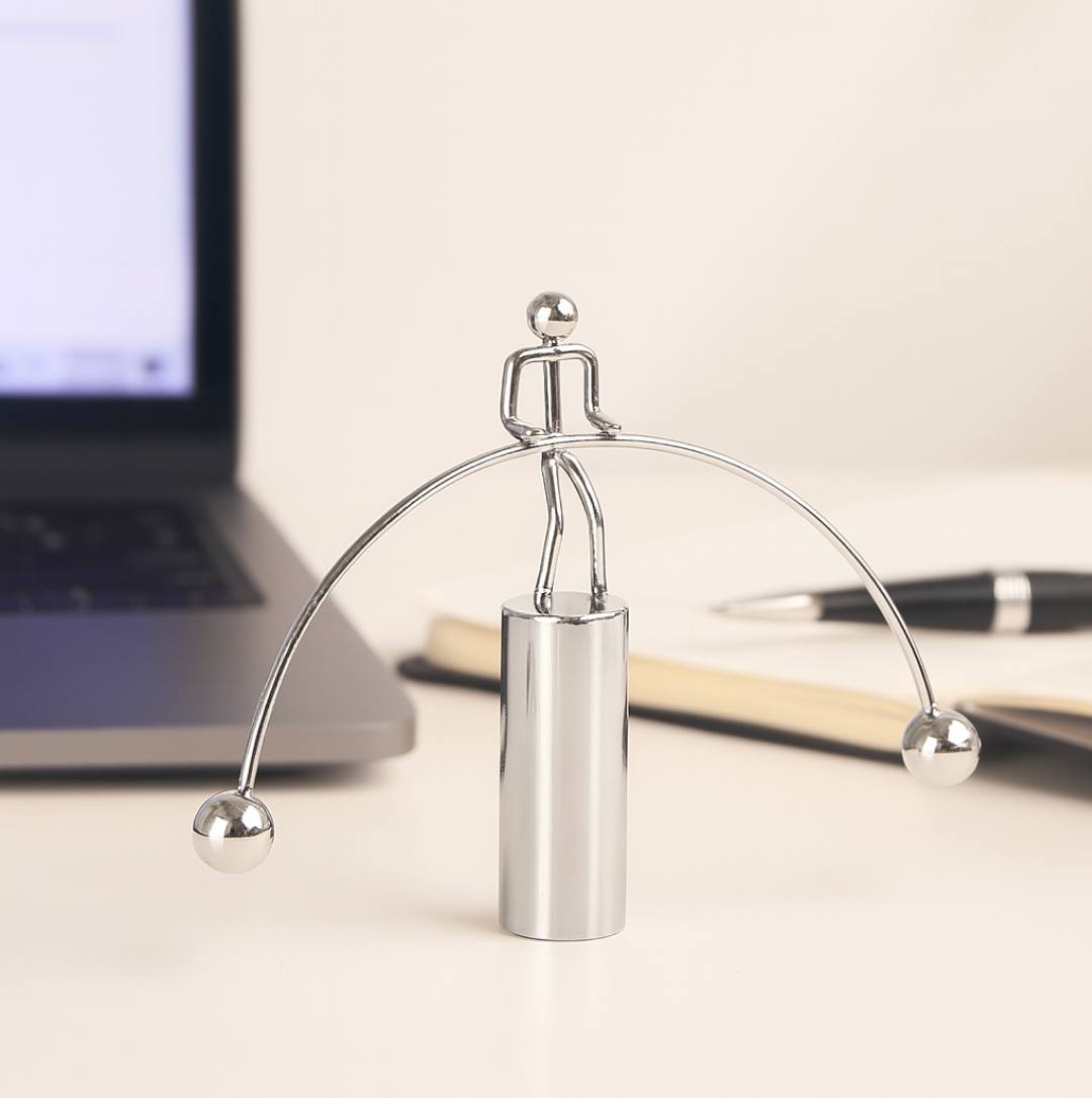 GraviSteel Newton Cradle | Metal Motion Craft Decor