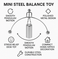 GraviSteel Newton Cradle | Metal Motion Craft Decor