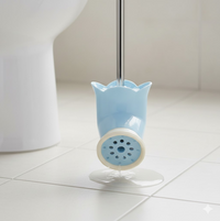 SaniScrub Toilet Plastic Brush with Holder Stand for Indian & Western Toilets
