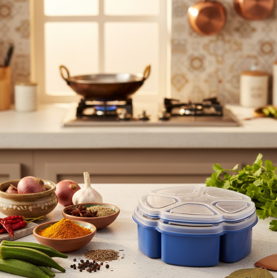 ChefTrays Unique Design Versatile Kitchen Masala Box and Condiment Container