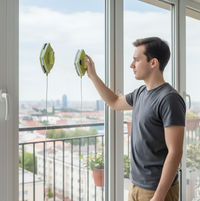 Double face glass cleaner Window Squeegee, Magnetic Window Washing Equipment.