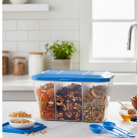 Plastic Square Storage Organiser Container (750ML Capacity)