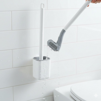 Golf Toilet Cleaner Brush  & Magic Sticker Holder