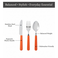 New Stylish 24 Pcs Plastic, Stainless Steel Cutlery Set (Pack of 24)