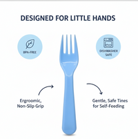 Reusable Heavy Weight Plastic Forks Serving Fork Set for Kitchen Travel Home 5 Pc