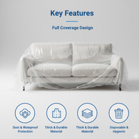 Home Thick Disposable Dust Proof Plastic Furniture Covers (1 Pc / Big)