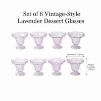 Crystal Plastic Ice-Cream Bowl Set – Serving Bowls (6 Pc)