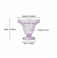 Crystal Plastic Ice-Cream Bowl Set – Serving Bowls (6 Pc)