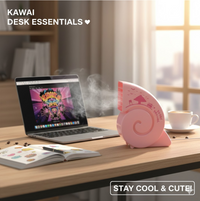 Cute USB Mini Fan: Bright, Quiet & Portable for Your Desk (Battery Not Included)