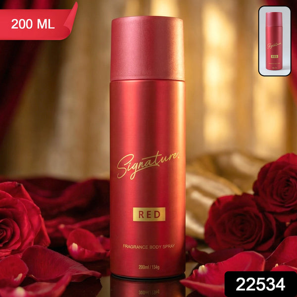 Signature premium red fragrance body spray 200 ml bottle view 2