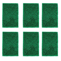 Aqua green sponge pads for cleaning, pack of 6 for kitchen use.