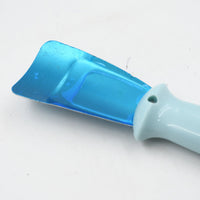 Compact ice scoop with non-slip grip, anti-rust for refrigerator use.