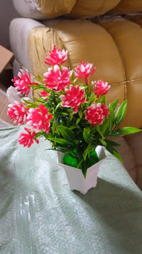 Wild Artificial Flower Plant for Home & Office Decor (1 Pc, Cute Pot)