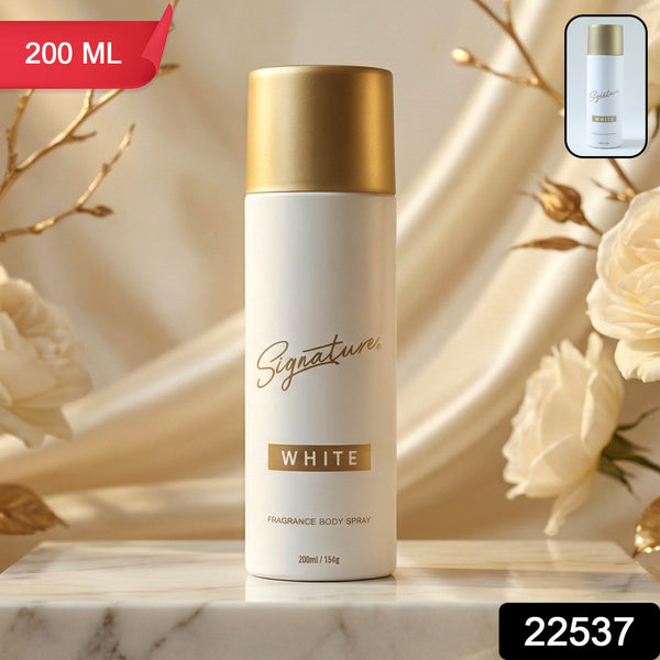 Signature premium white fragrance body spray 200 ml bottle view 2