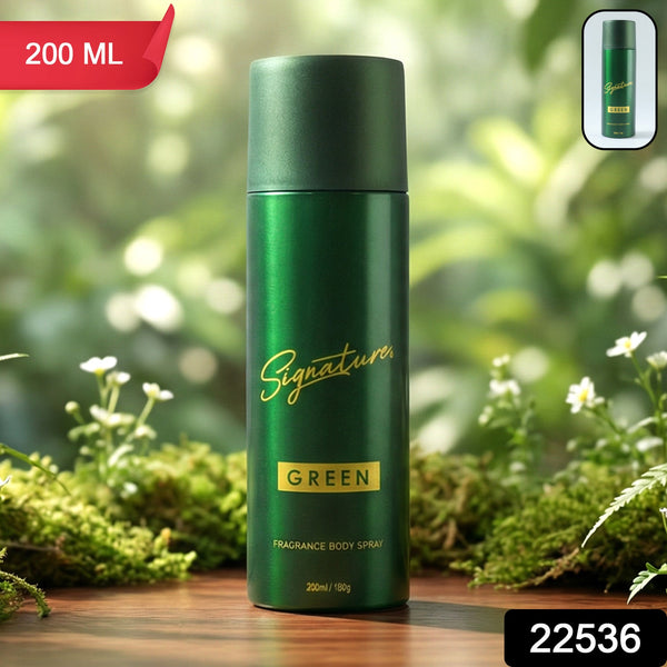 Signature premium green fragrance body spray 200 ml bottle view 2