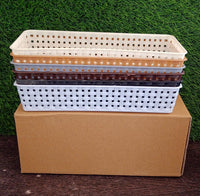 Plastic Multipurpose Desk Organizer Tray (6 Pcs Set)