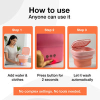 Portable Washing Machine, Foldable Washer and Dryer Combo (1 Set / Mix Color)