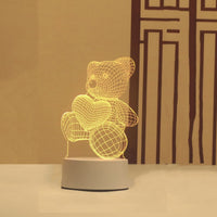 3D LED teddy bear lamp