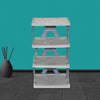 Foldable Shoe Rack (1 Pc, 4 Layers): Space-Saving, Entryway Storage