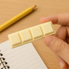3D Chocolate Shaped Soft Pencil Erasers for Kids School Rewards (1 Pc 4 Grid)