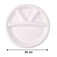 Vegnar 4 Compartment Disposable Food Serving Plate Set (10 Pc)