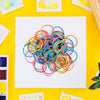 Strong & Reusable Rubber Bands: Multicolor for Office, Home & School, Hair accessories