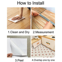 Peel and Stick Floor Tiles Kitchen / Bathroom Backsplash Sticker Detachable Waterproof DIY Tile Stickers for Wall Decoration Tiles Home Decoration (8x8 Inch / 10 Pcs Set)