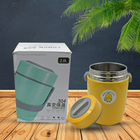 HEAVY LEAK-PROOF STAINLESS STEEL LUNCH BOX/ TIFFIN BOX, 2 COMPARTMENT