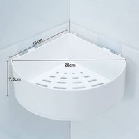 Adhesive corner basket for wall mount