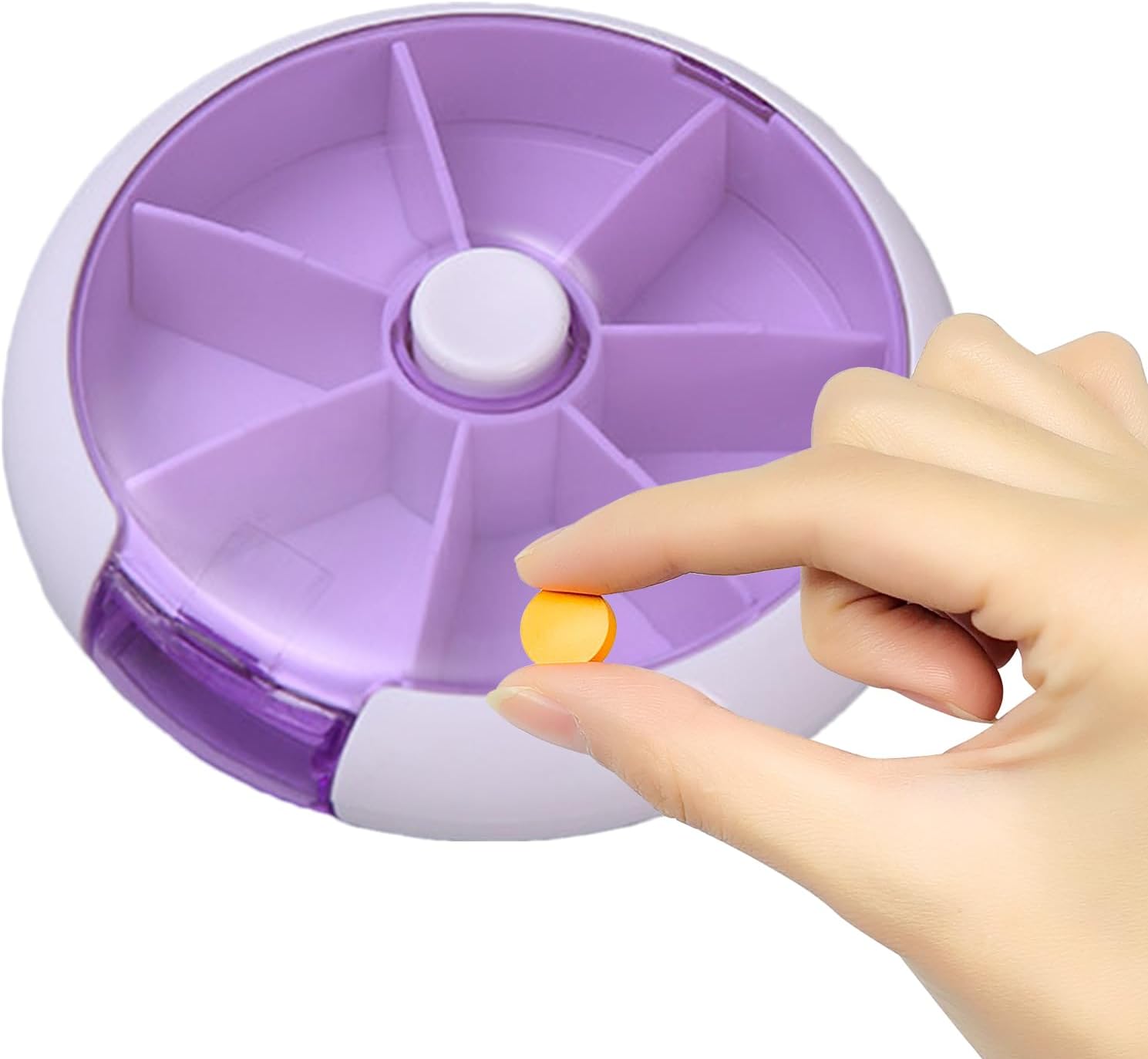 Cute 7-Day Pill Box Dispenser – Portable 7-Grid Medicine Organizer (1 Pc)
