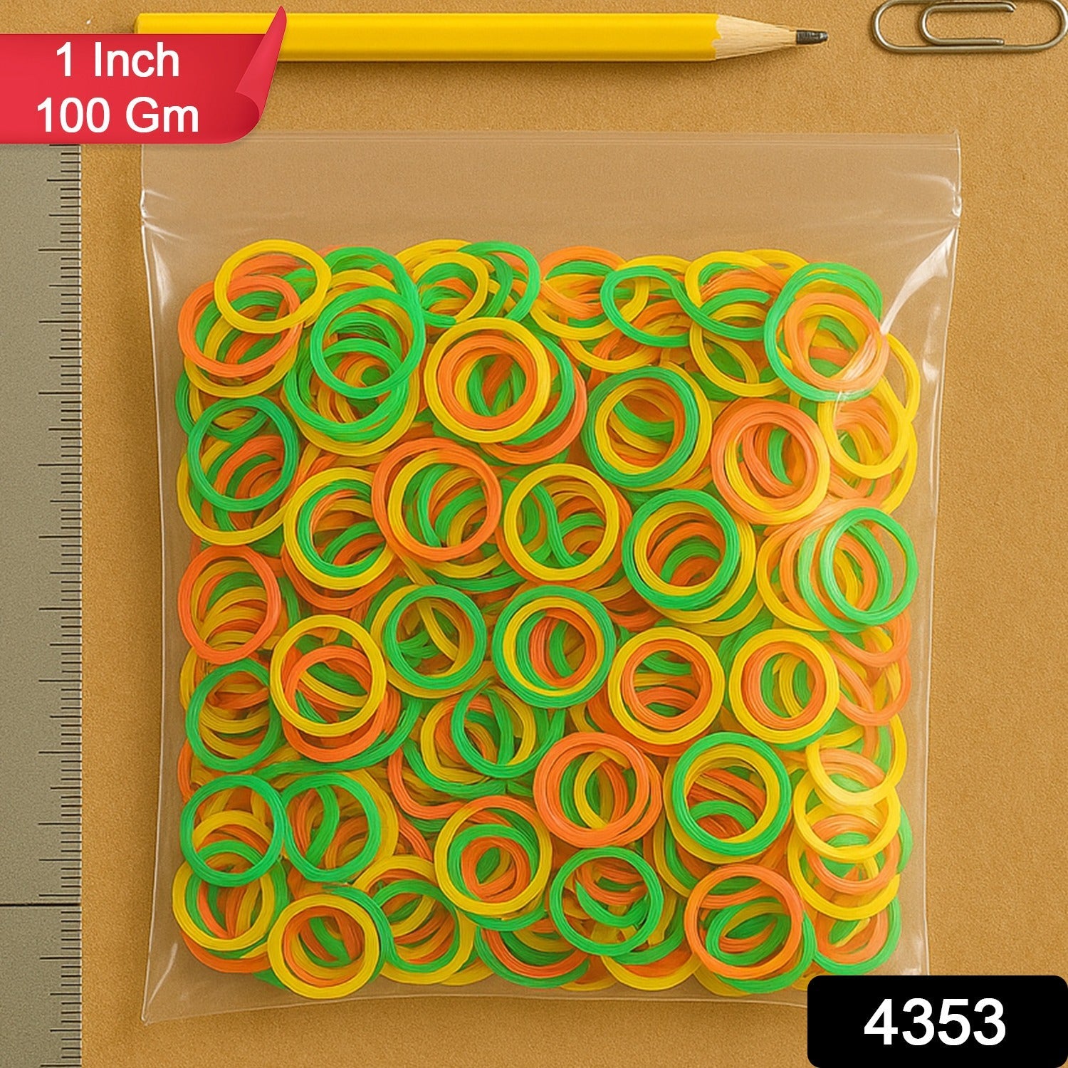 Multicolor Rubber Bands (Elastic & Reusable, Office & Home), Hair accessories