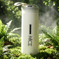 LumiFlask Premium White Glass Water Bottle for Travel & Daily Hydration (1 Pc, 400 ML)