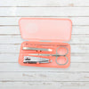 Nail care set with case for travel