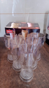 Apex Vista Unbreakable Pitcher Glass Set – 350 ML (Approx) | 6-Piece