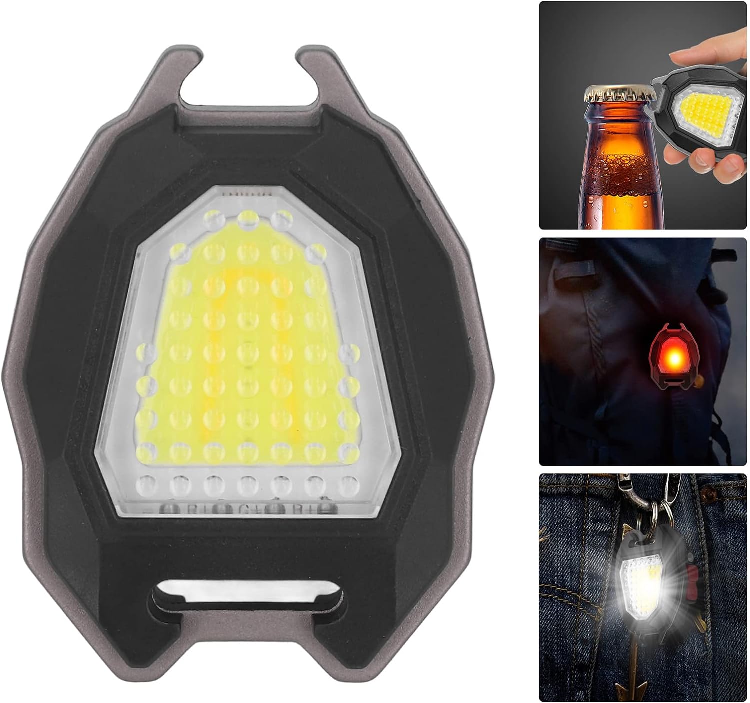 Triangular Camping Flashlight with Lighter – 6 Modes, 3 Colors, Waterproof