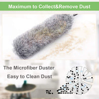 Microfiber Dusters for Cleaning 100 inches Extendable Handle Pole
