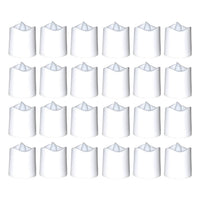 White LED tealight candles with a flickering effect