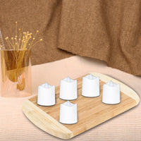 Assorted LED tealight candles with a soft, white light