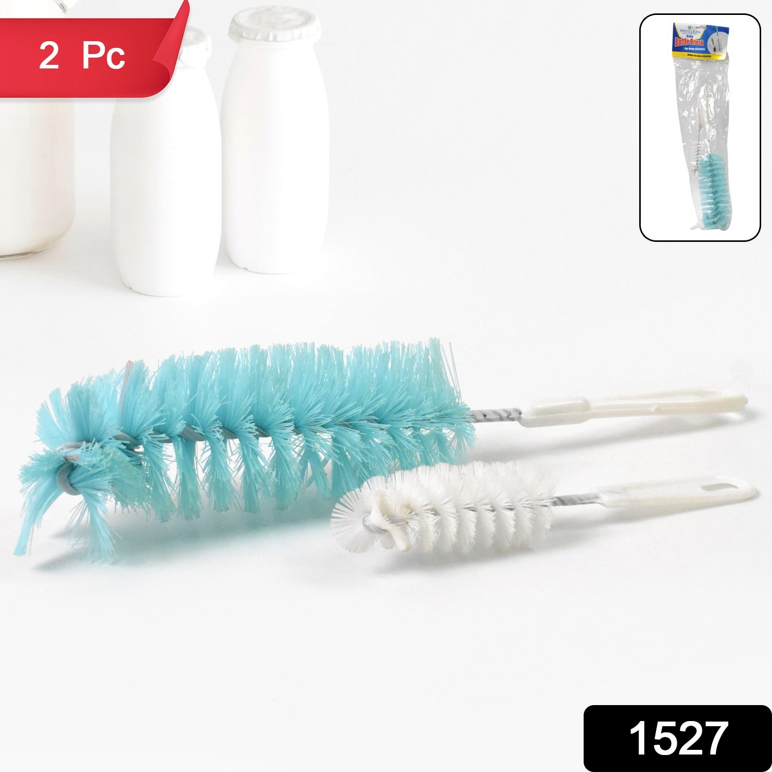 BristleFlex Long Handle Brush for Bottles, Jars & Containers Cleaning