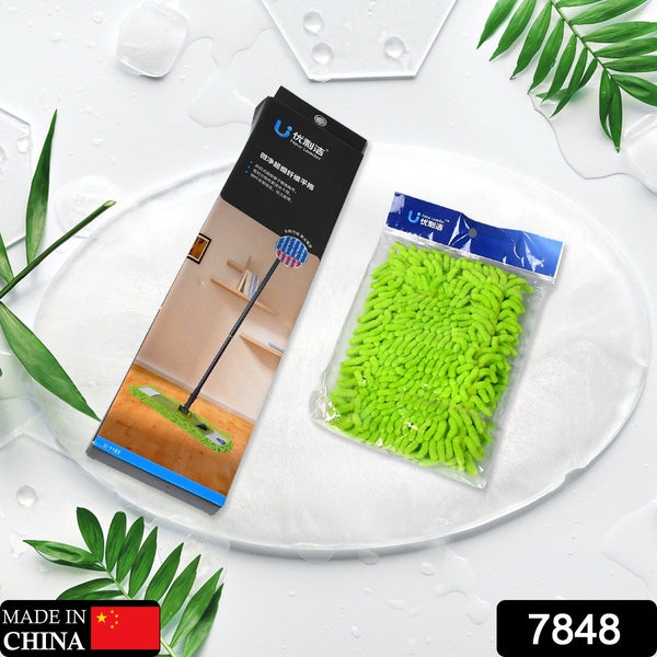 Kitchen mop with microfiber brush view 2