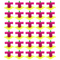 Kids' spinner launcher set, 30 toys in assorted colors