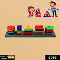 Colorful geometric block set with different angles for kids learning