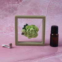 Rose Flower Car Air Freshener Clip for AC Vent with Perfume Bottle 10ML (1 Pc)