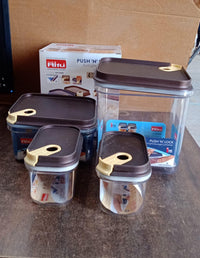 Ritu Push 'N' Lock Airtight Food Storage Container Set (4 Pc)