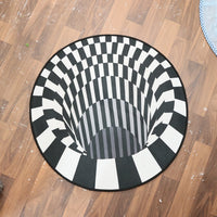 3D Space Round Carpet, Floor Mat Non-Woven Doormat (60 Cm)