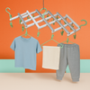 Adjustable Clothes Hanger with 29 Clips – Windproof Dryer Rack