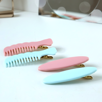 Pastel Comb-Style Hair Clip Set (4 Pc)